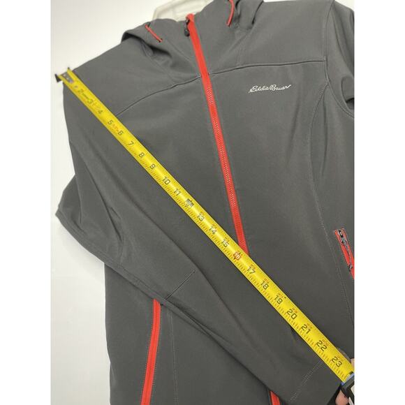 Eddie Bauer First Ascent Vented Full Zip Hiking Softshell Orange/Grey Womens Med - Picture 12 of 16